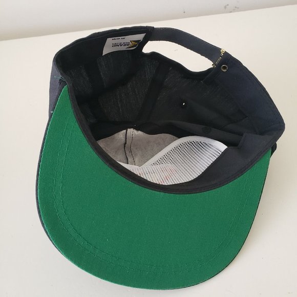 VINTAGE Grace High Ranger Hat Cap Strap Back Baseball Black K Brand Made in USA - Picture 7 of 9